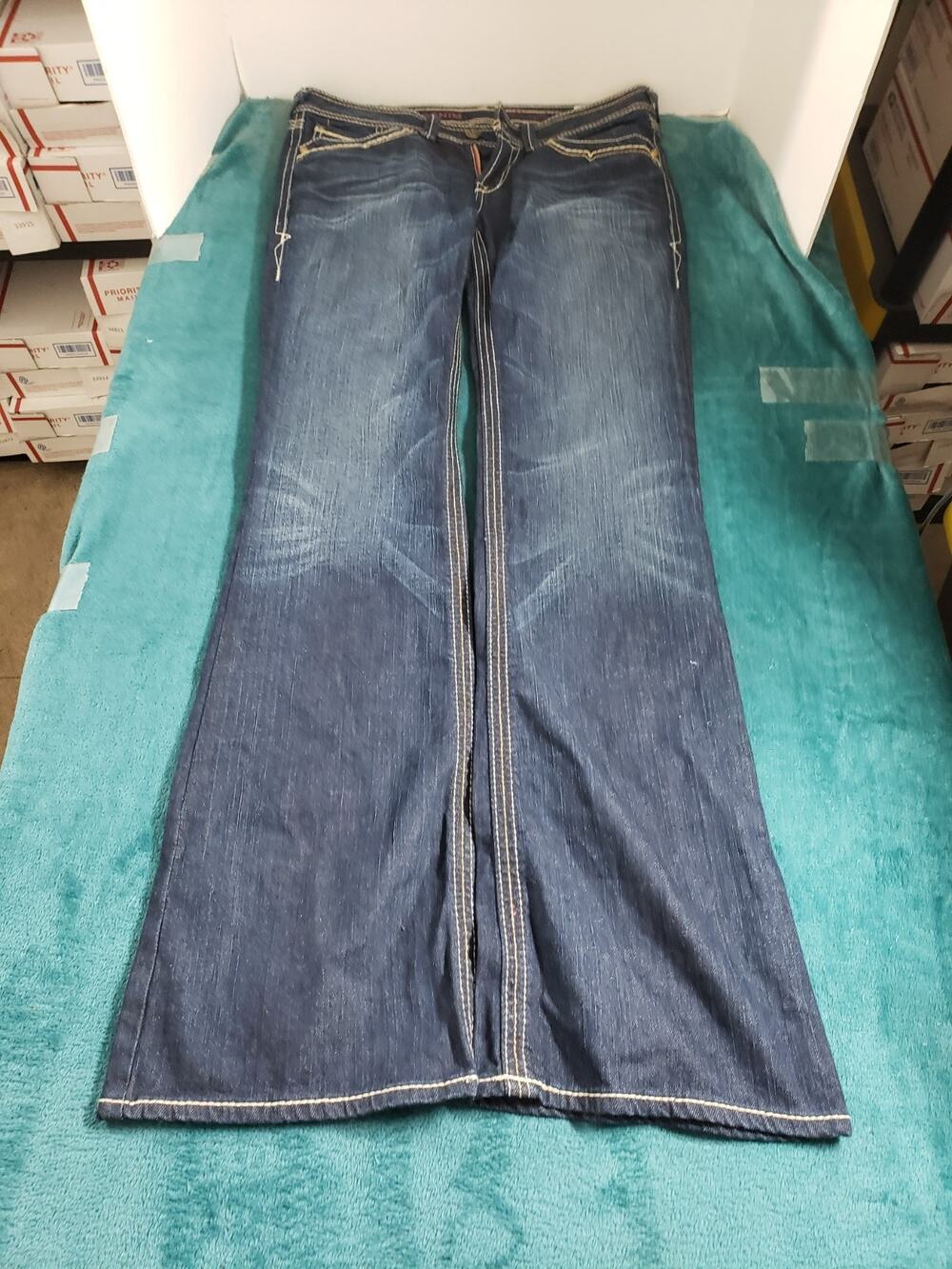 Ariat Jeans Size 30 Long Womens Blue Pants Stretch Ruby Ladies Mid Rise Flare